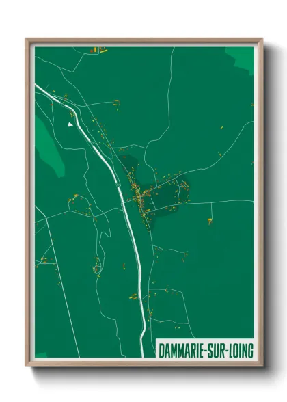 Une affiche de carte sur Dammarie-sur-Loing