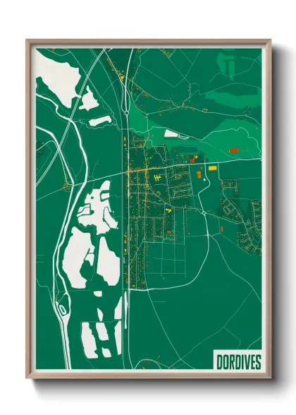Une affiche de carte sur Dordives
