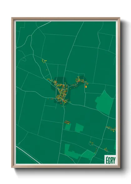 Une affiche de carte sur Égry