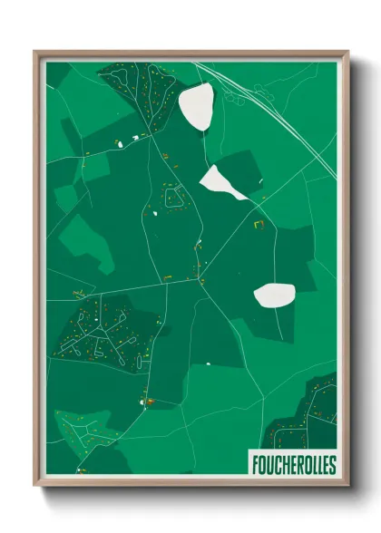 Une affiche de carte sur Foucherolles