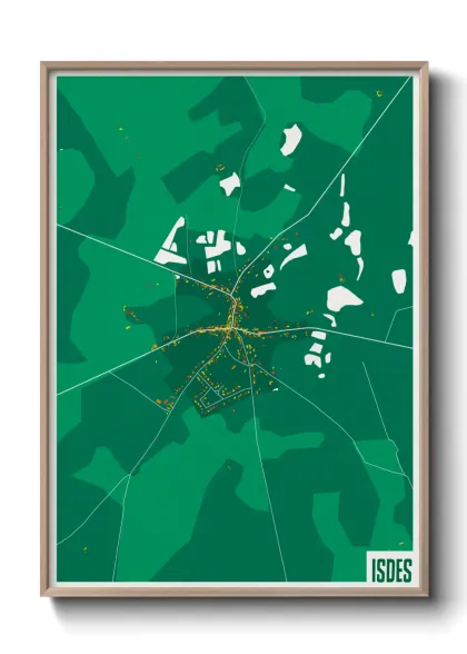 Une affiche de carte sur Isdes