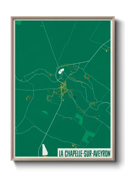 Une affiche de carte sur La Chapelle-sur-Aveyron