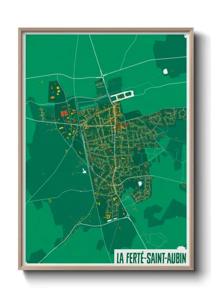 Une affiche de carte sur La Ferté-Saint-Aubin