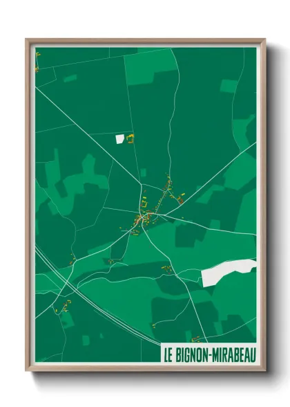 Une affiche de carte sur Le Bignon-Mirabeau