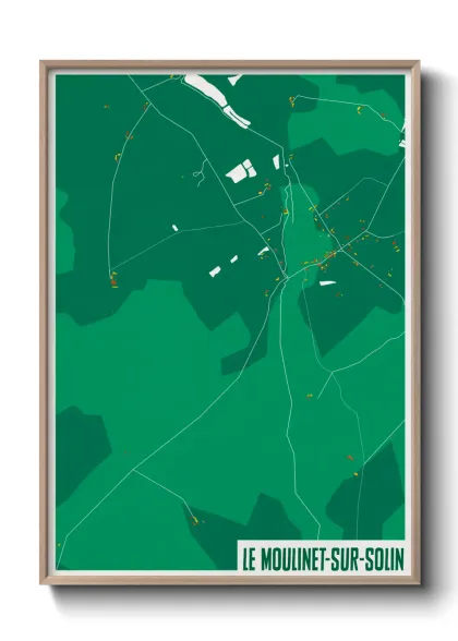 Une affiche de carte sur Le Moulinet-sur-Solin