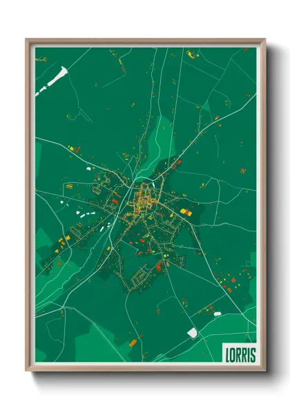 Une affiche de carte sur Lorris