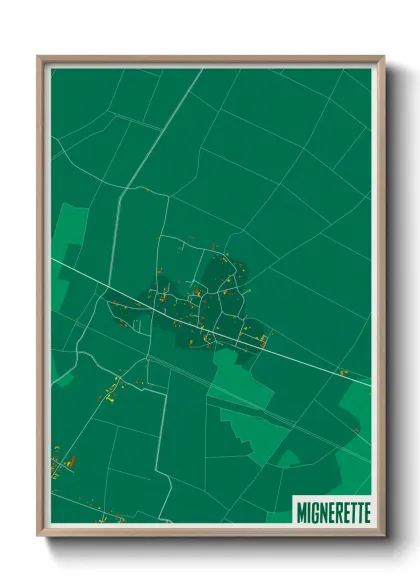 Une affiche de carte sur Mignerette