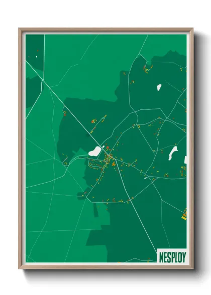 Une affiche de carte sur Nesploy