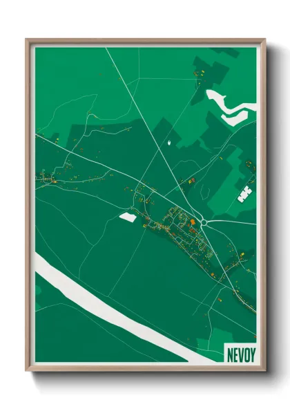 Une affiche de carte sur Nevoy