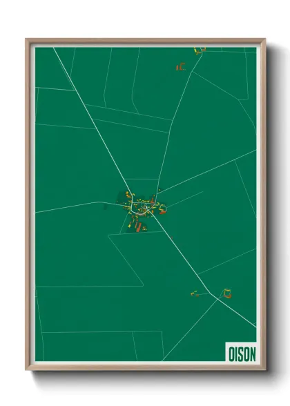 Une affiche de carte sur Oison