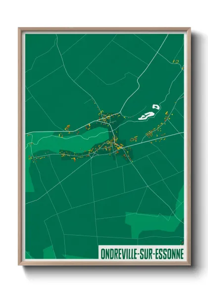 Une affiche de carte sur Ondreville-sur-Essonne