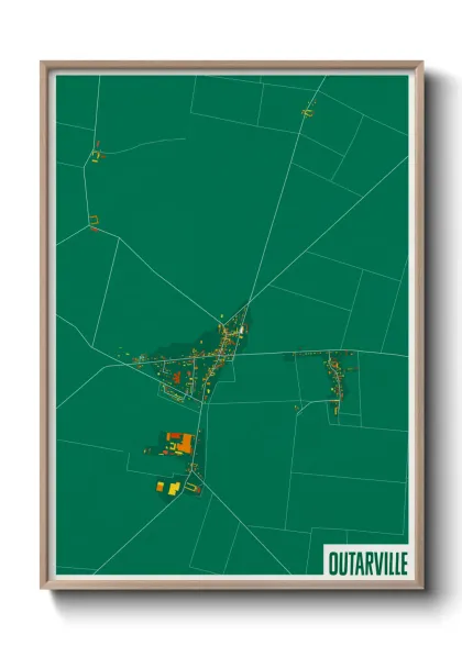 Une affiche de carte sur Outarville