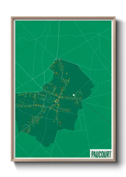 Une affiche de carte sur Paucourt
