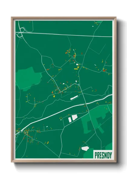 Une affiche de carte sur Presnoy