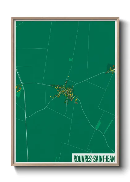 Une affiche de carte sur Rouvres-Saint-Jean