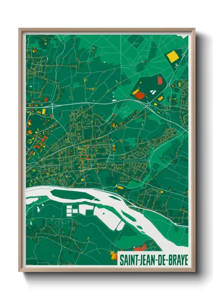 Une affiche de carte sur Saint-Jean-de-Braye