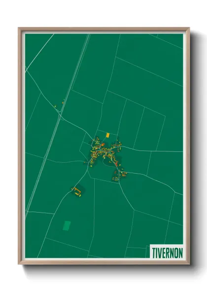 Une affiche de carte sur Tivernon