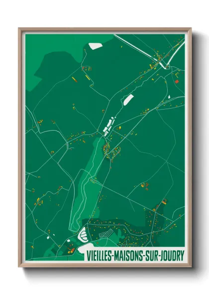 Une affiche de carte sur Vieilles-Maisons-sur-Joudry