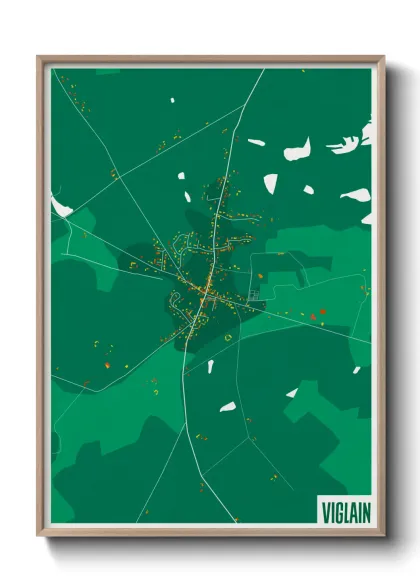 Une affiche de carte sur Viglain