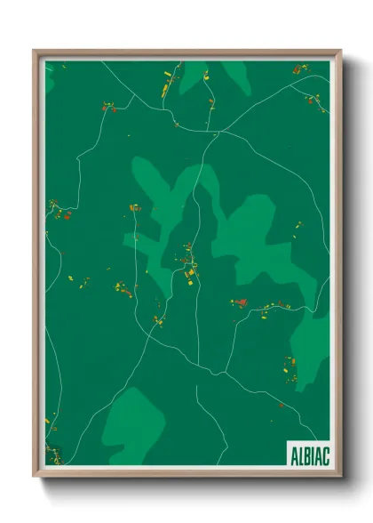 Une affiche de carte sur Albiac