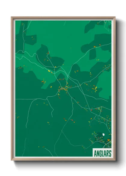 Une affiche de carte sur Anglars