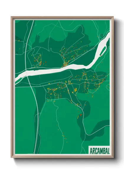 Une affiche de carte sur Arcambal