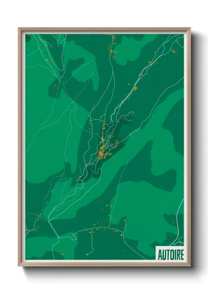 Une affiche de carte sur Autoire