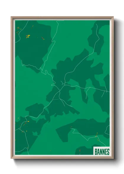 Une affiche de carte sur Bannes