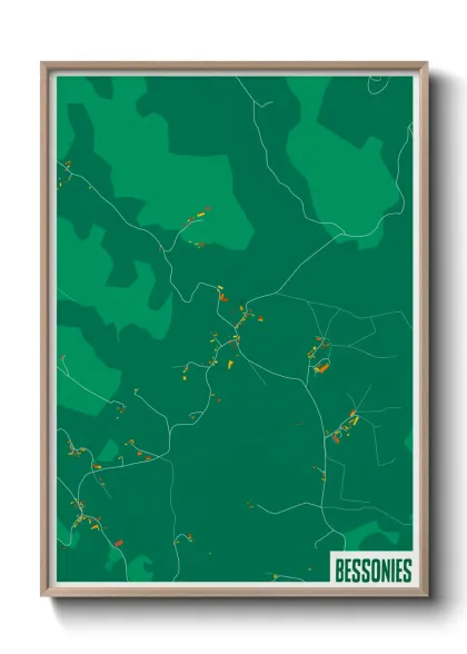 Une affiche de carte sur Bessonies