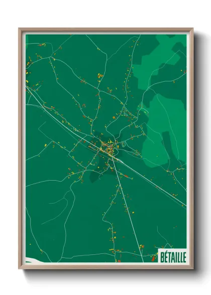 Une affiche de carte sur Bétaille
