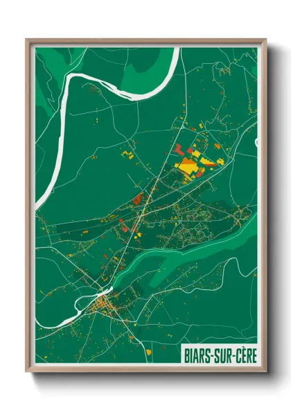 Une affiche de carte sur Biars-sur-Cère