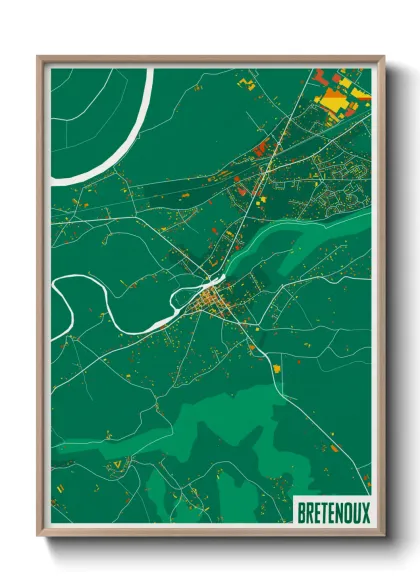 Une affiche de carte sur Bretenoux