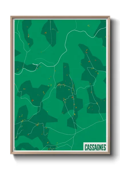Une affiche de carte sur Cassagnes