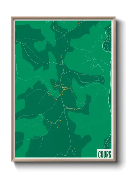 Une affiche de carte sur Cours