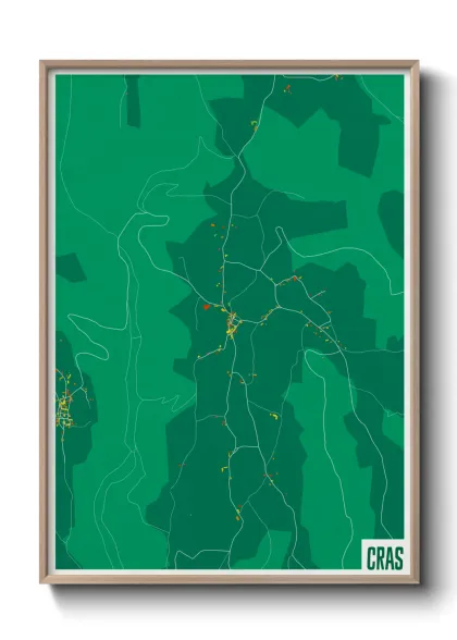 Une affiche de carte sur Cras