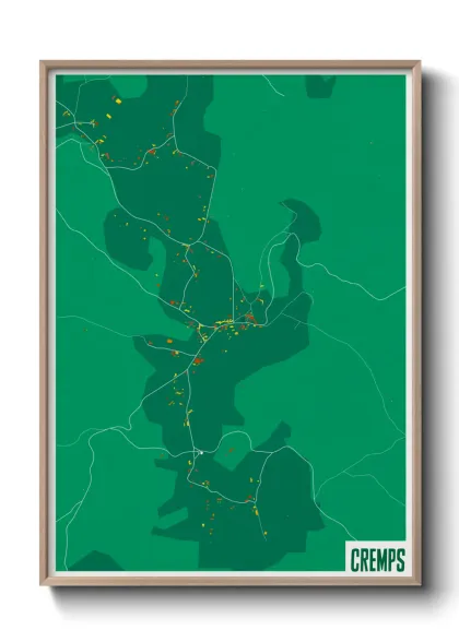 Une affiche de carte sur Cremps