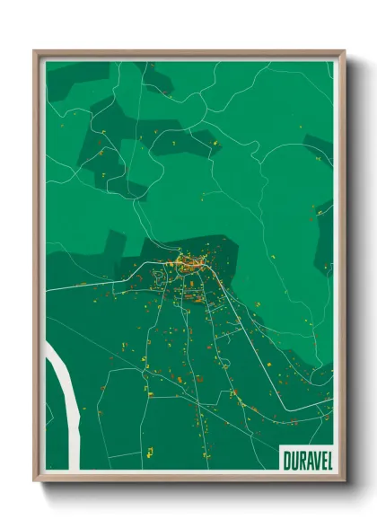 Une affiche de carte sur Duravel