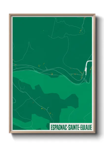 Une affiche de carte sur Espagnac-Sainte-Eulalie