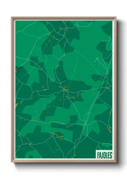 Une affiche de carte sur Fajoles