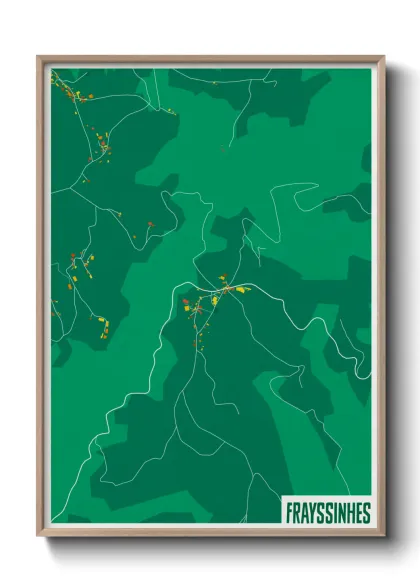 Une affiche de carte sur Frayssinhes