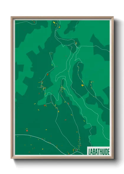 Une affiche de carte sur Labathude