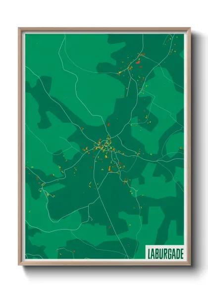 Une affiche de carte sur Laburgade