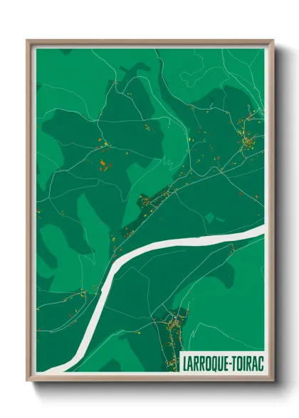 Une affiche de carte sur Larroque-Toirac