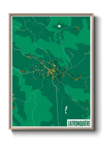 Une affiche de carte sur Latronquière