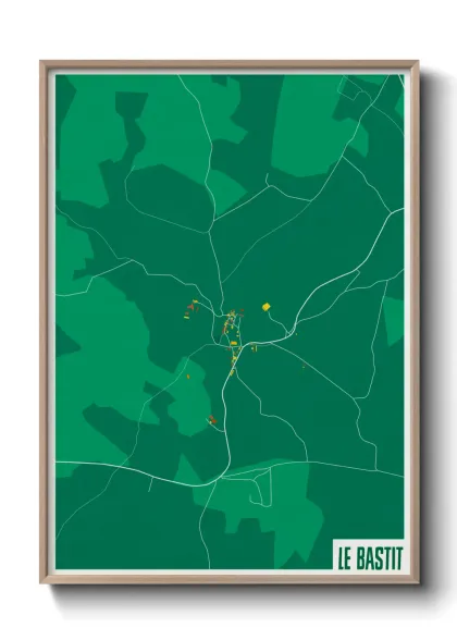 Une affiche de carte sur Le Bastit