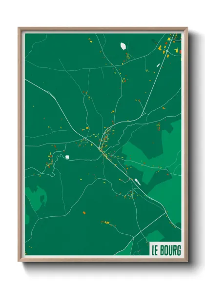 Une affiche de carte sur Le Bourg