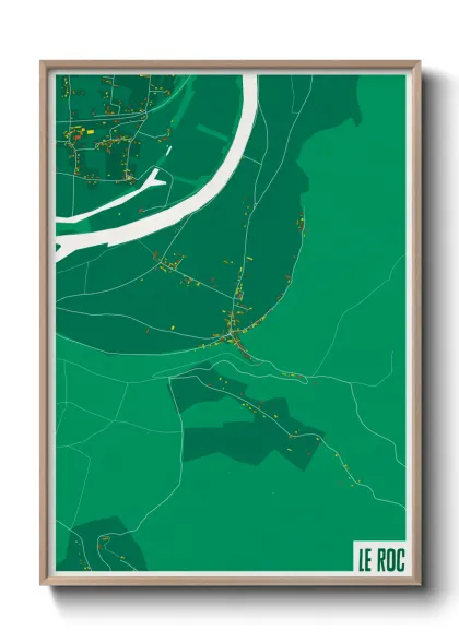 Une affiche de carte sur Le Roc