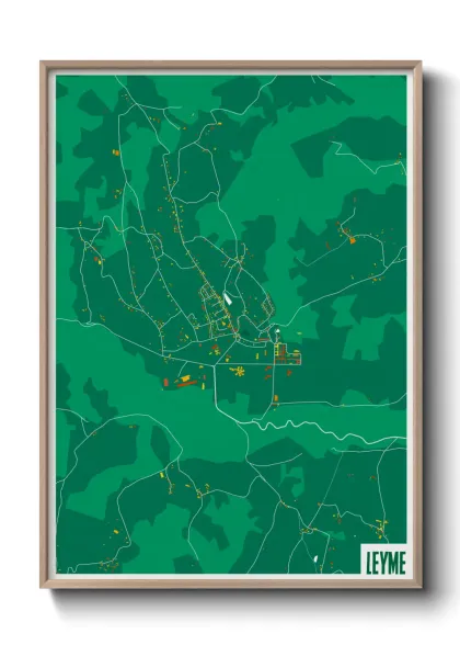 Une affiche de carte sur Leyme