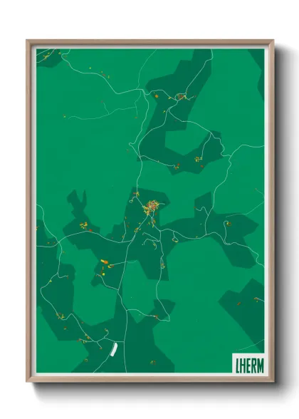 Une affiche de carte sur Lherm