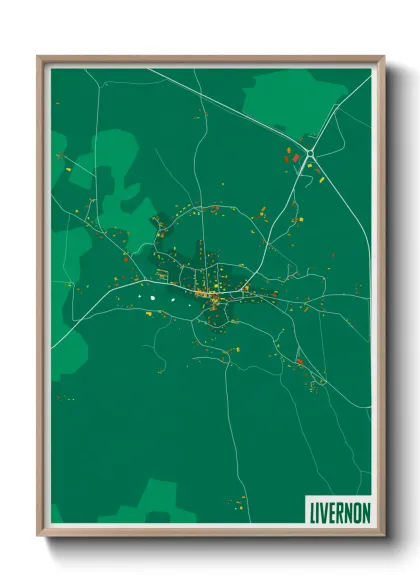 Une affiche de carte sur Livernon
